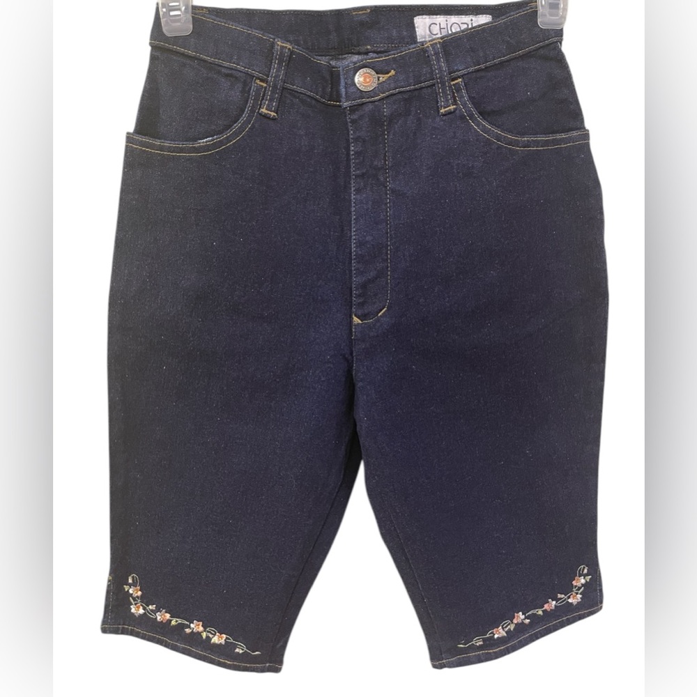Chico's Black Embroidered Women’s  Shorts Size 24/25